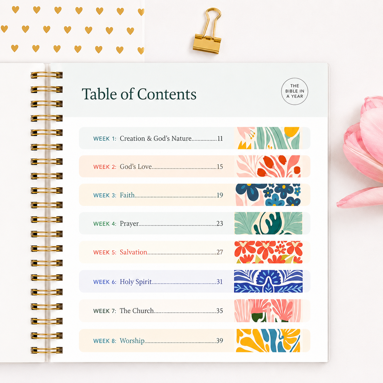 The Bible In A Year A 52-Week Journal